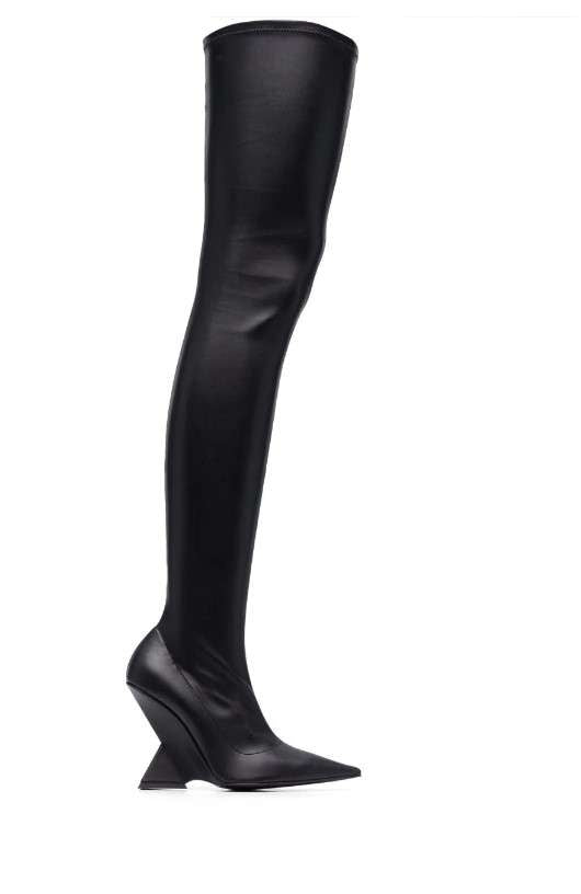 Cheope 110mm leather above-knee boots