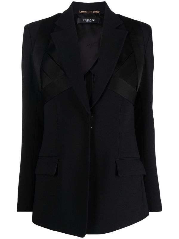 satin tailored blazer