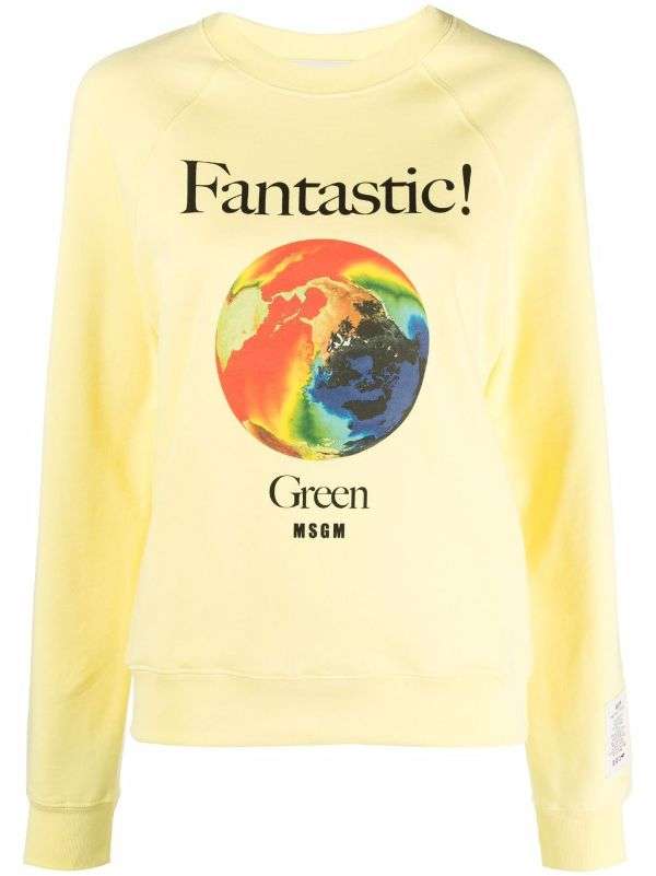 Fantastic logo-print crew neck sweatshirt