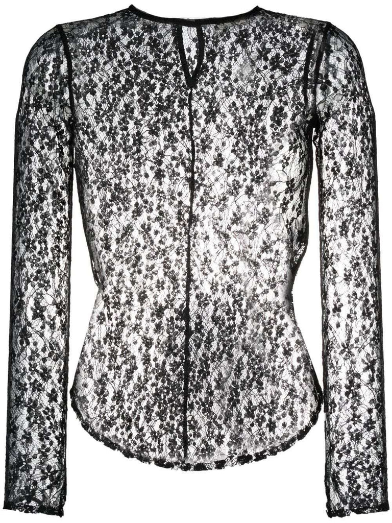 Long-sleeved lace top