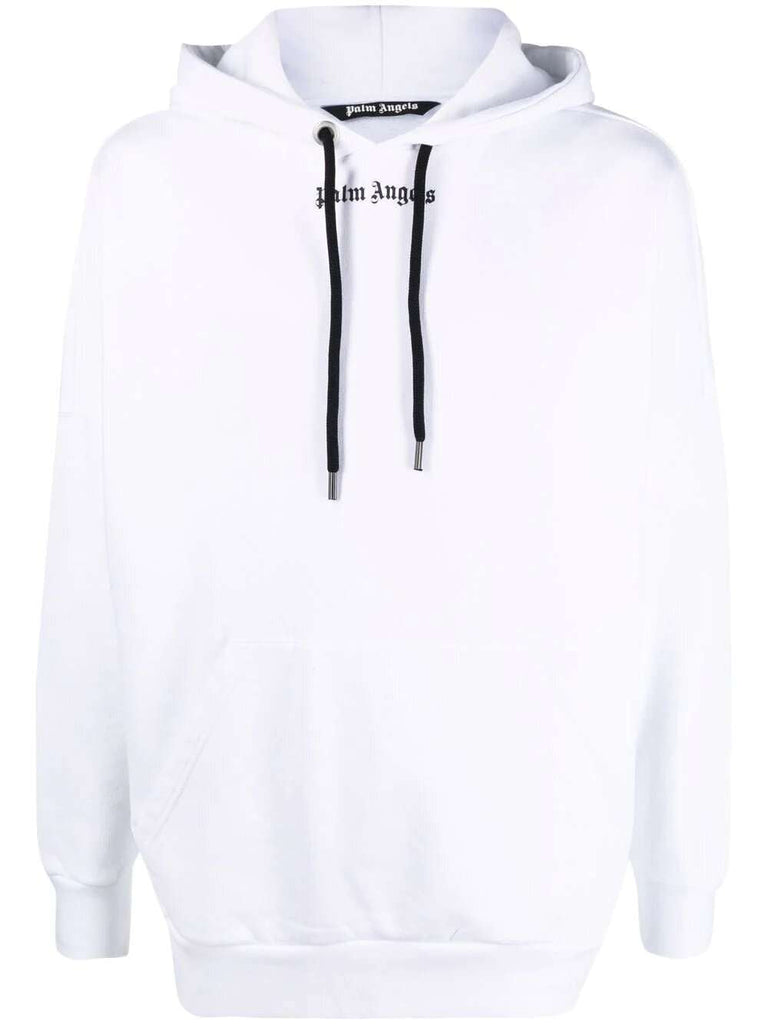 Logo-print drawstring hoodie