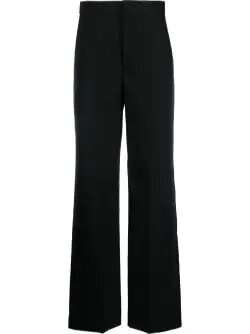 Pressed-crease wide-leg trousers