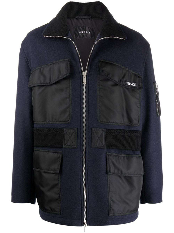 Flap-pocket zipped jacket