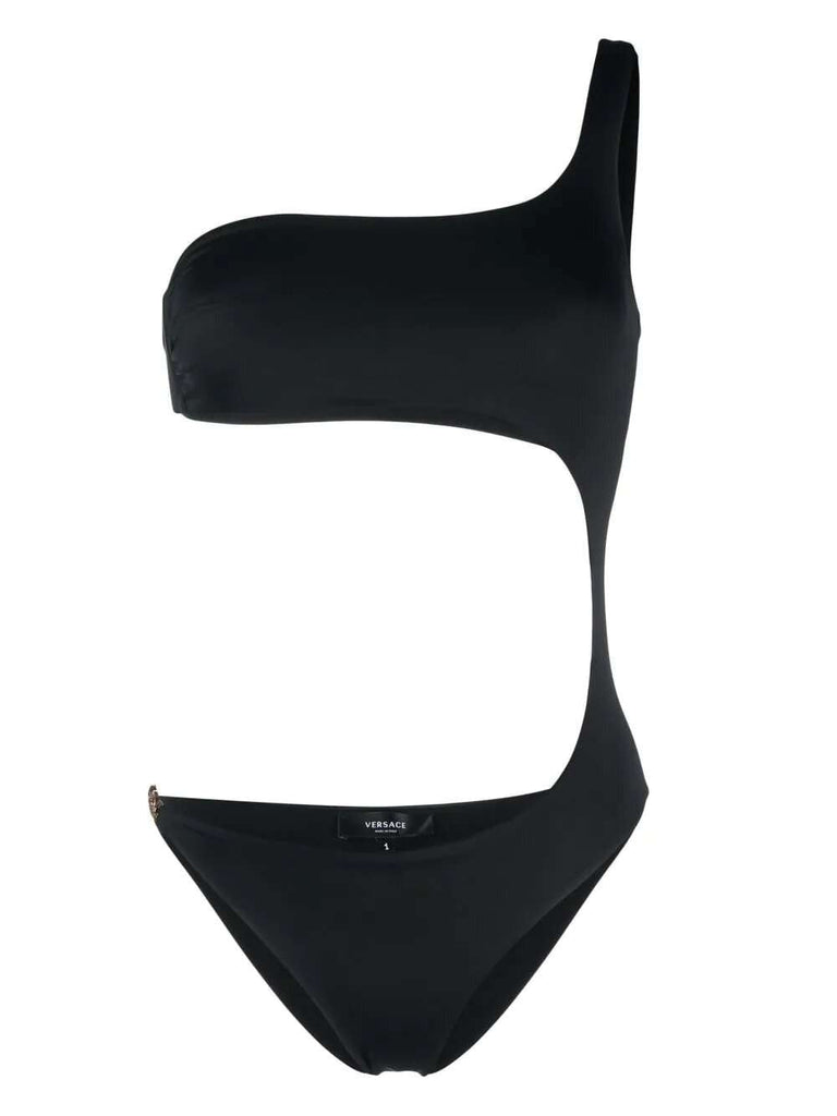 Medusa plaque detail swimsuit