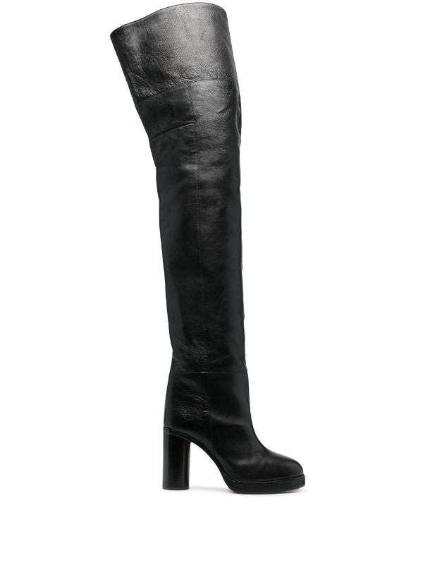 100mm knee-high leather boots