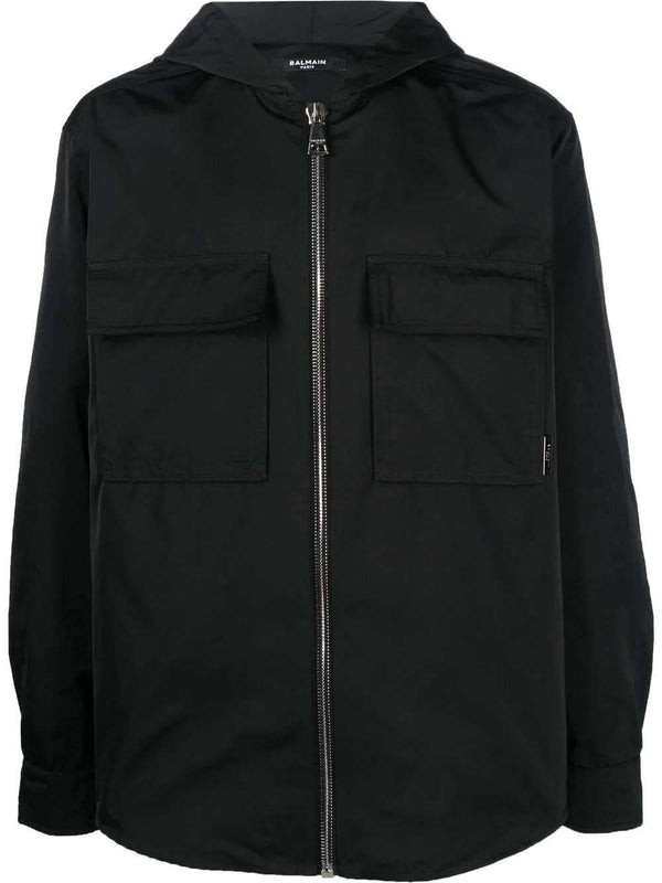 Cargo hooded lightweight jacket