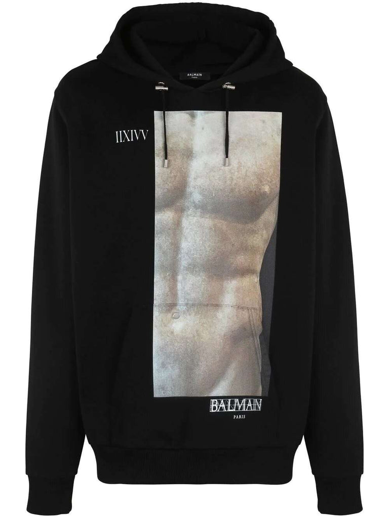 Balmain graphic-print hoodie by Balmain at SKALA Boutique