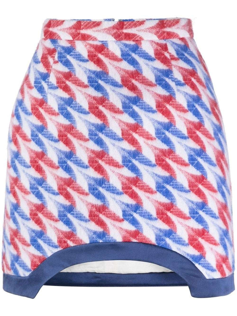 Bleistiftrock mit Aviation Check-Muster