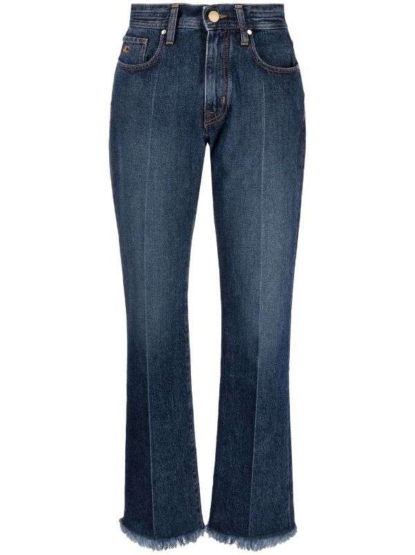 Kate straight-leg frayed Denim Jeans