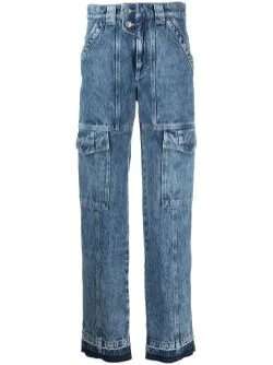 Cargo-pocket straight Denim Jeans