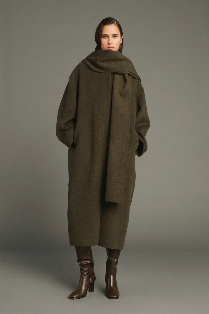 Finn scarf-detail coat
