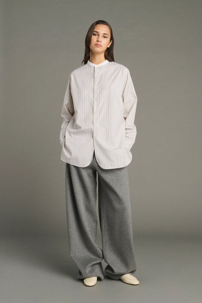DOUBLE-SIDED WOOL WIDE PANTS HORATIO