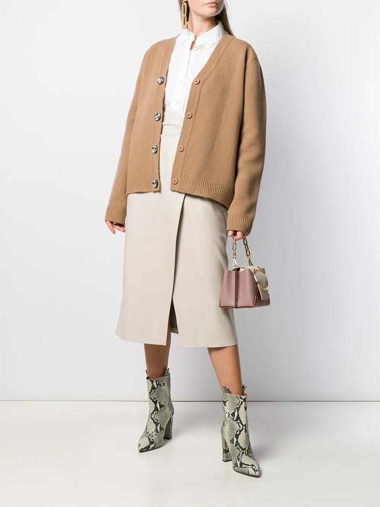 crystal detail oversized cardigan