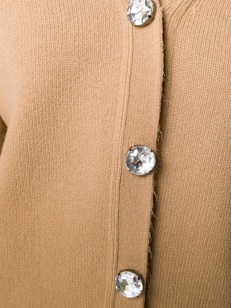 crystal detail oversized cardigan