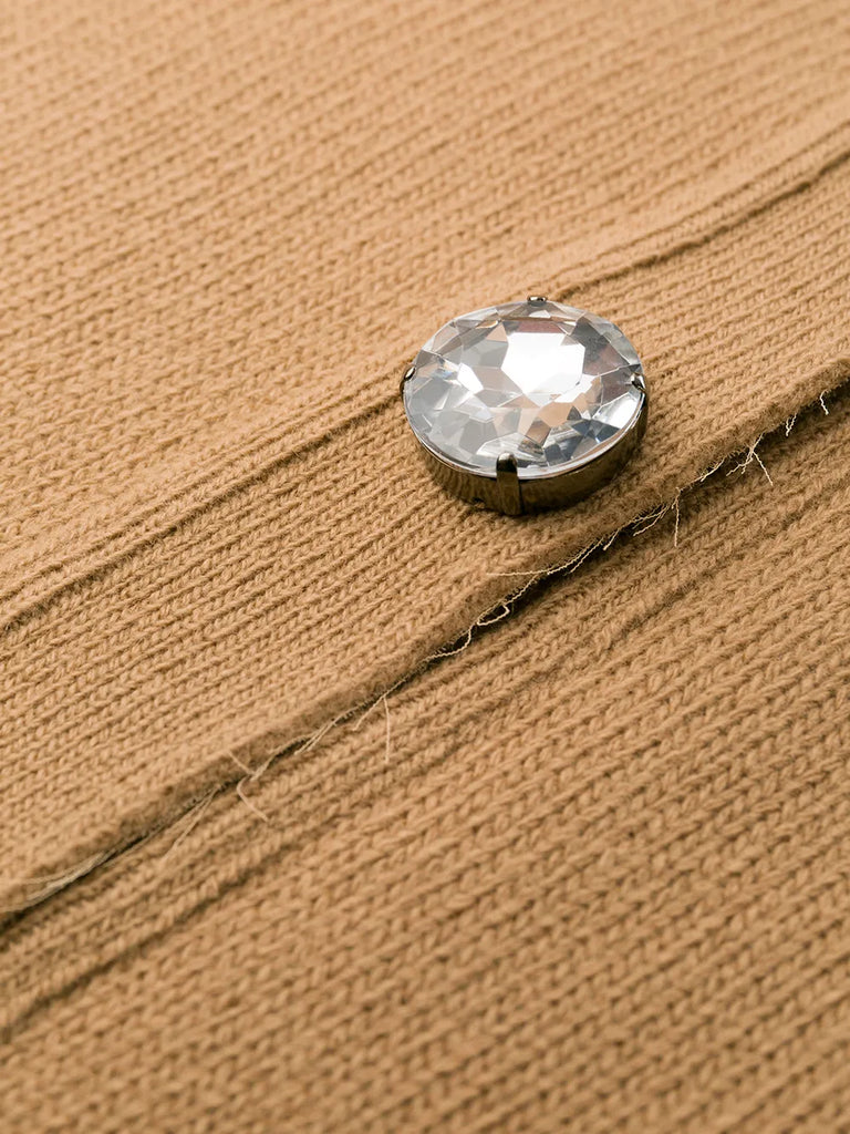 crystal detail oversized cardigan