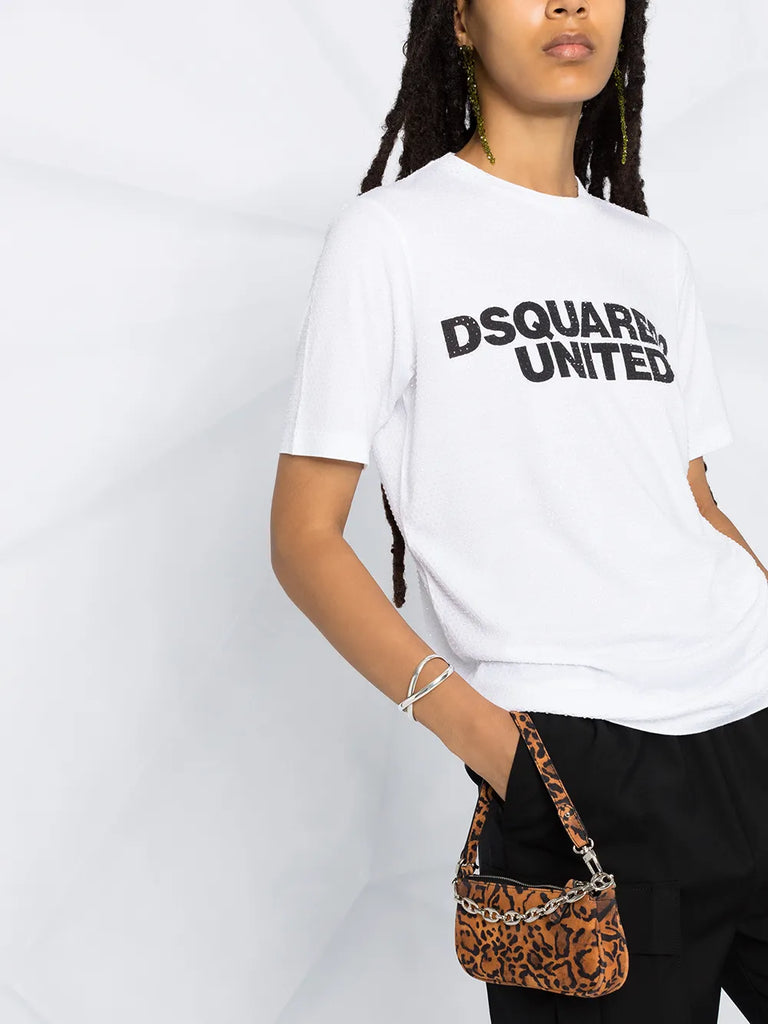 DSQUARED2 rūtains krekls ar garām piedurknēm