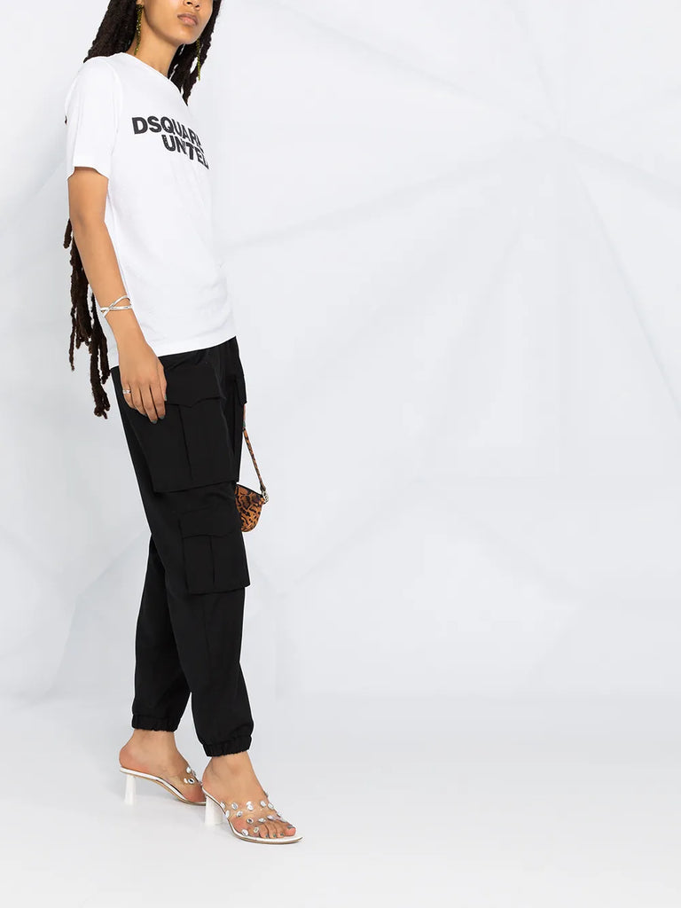 DSQUARED2 rūtains krekls ar garām piedurknēm