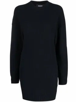 ribbed-knit short dress