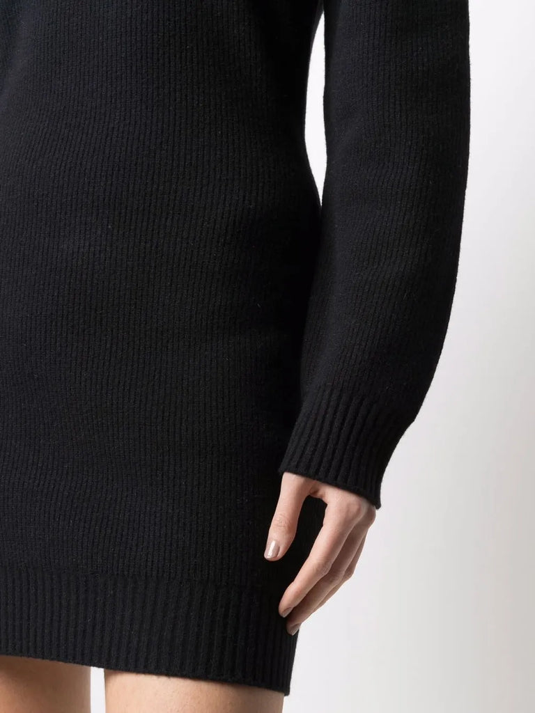 ribbed-knit short dress