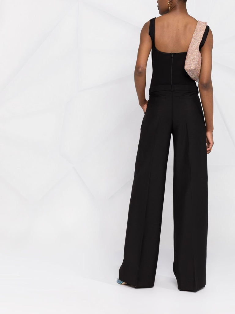 Taillierte Hose mit weitem Bein