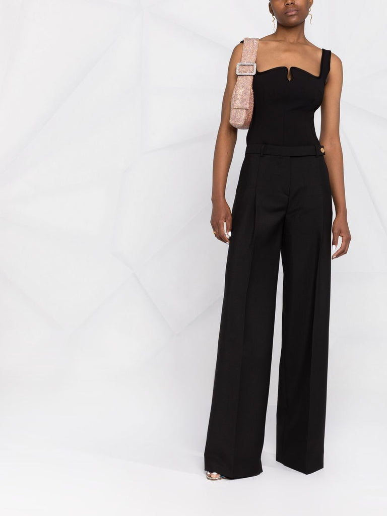 Taillierte Hose mit weitem Bein