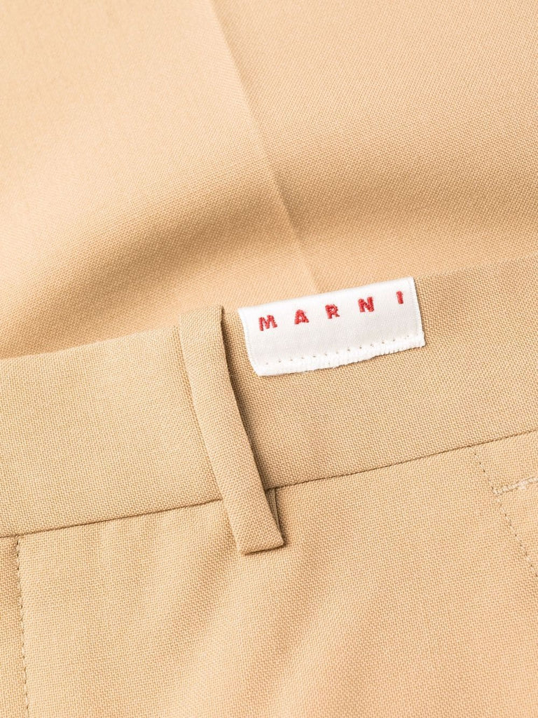 Mid-rise straight-leg trousers