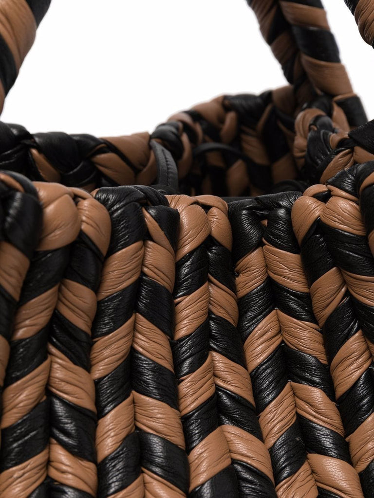 Woven top-handle tote