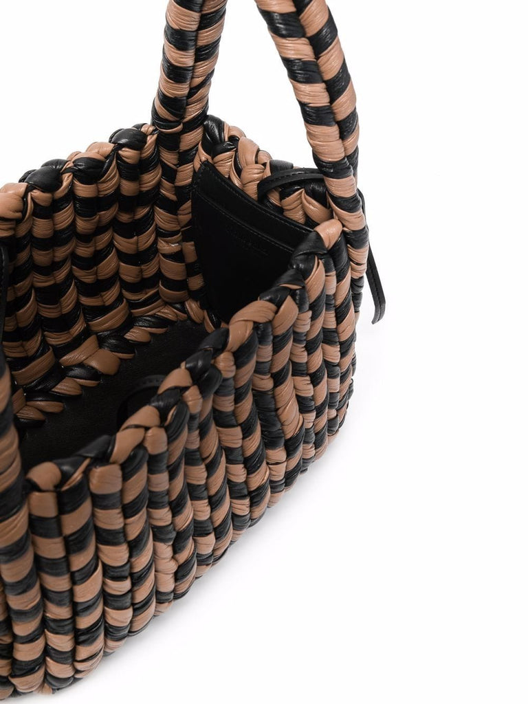 Woven top-handle tote