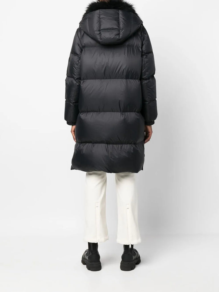 lambswool collar down coat