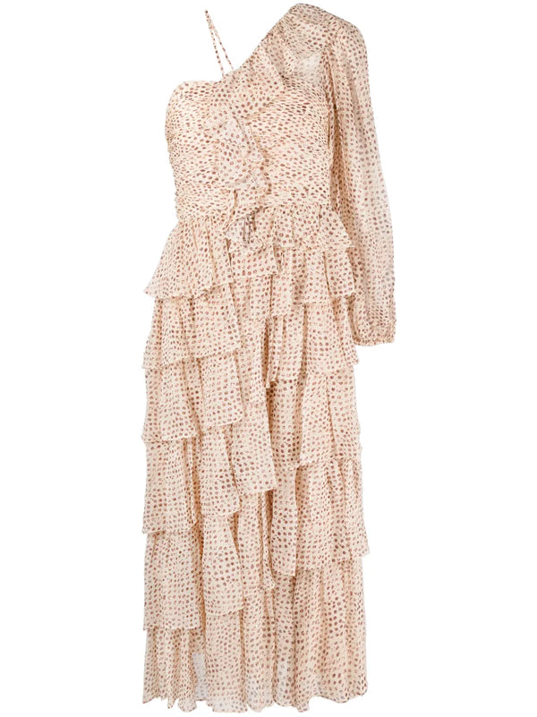 Hazel one-shoulder tiered dress