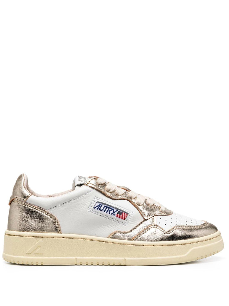 logo-patch lace-up sneakers