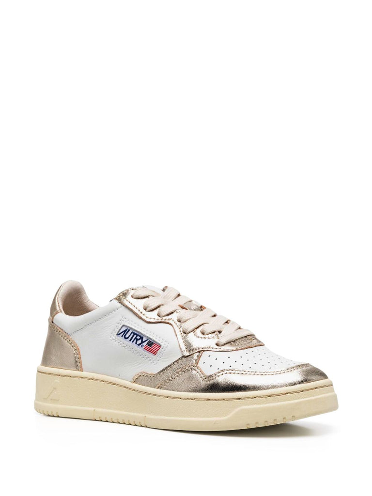 logo-patch lace-up sneakers