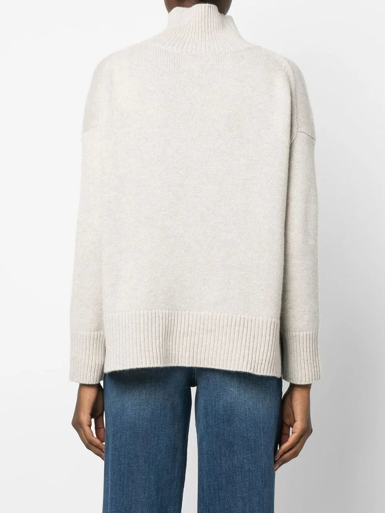 high-neck cashmere jumper