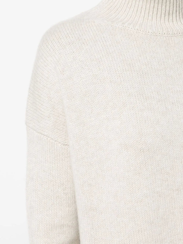 high-neck cashmere jumper