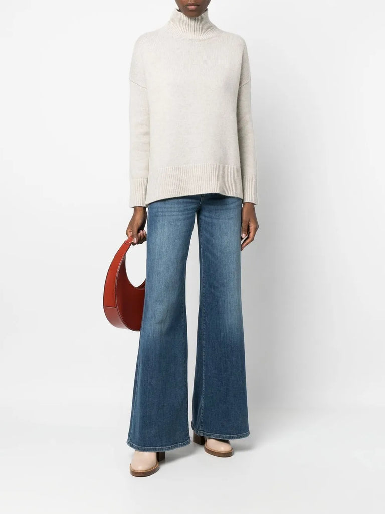high-neck cashmere jumper
