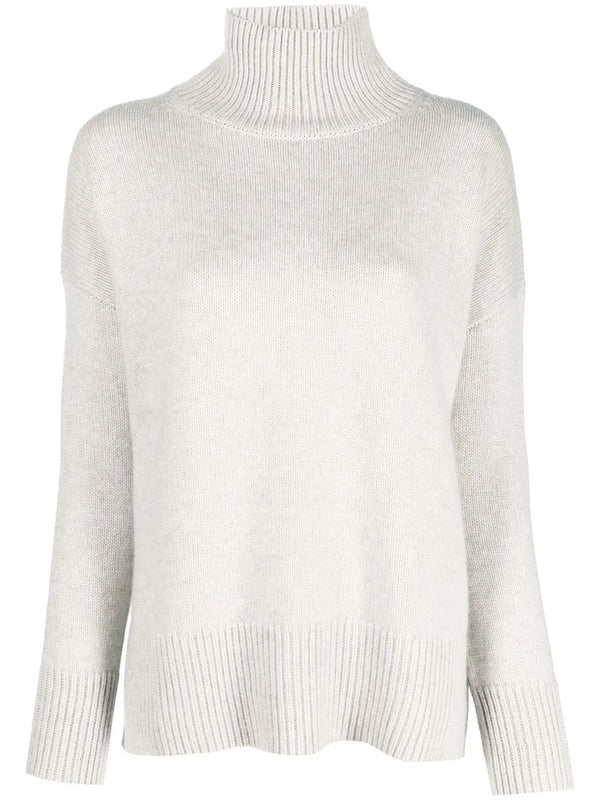high-neck cashmere jumper