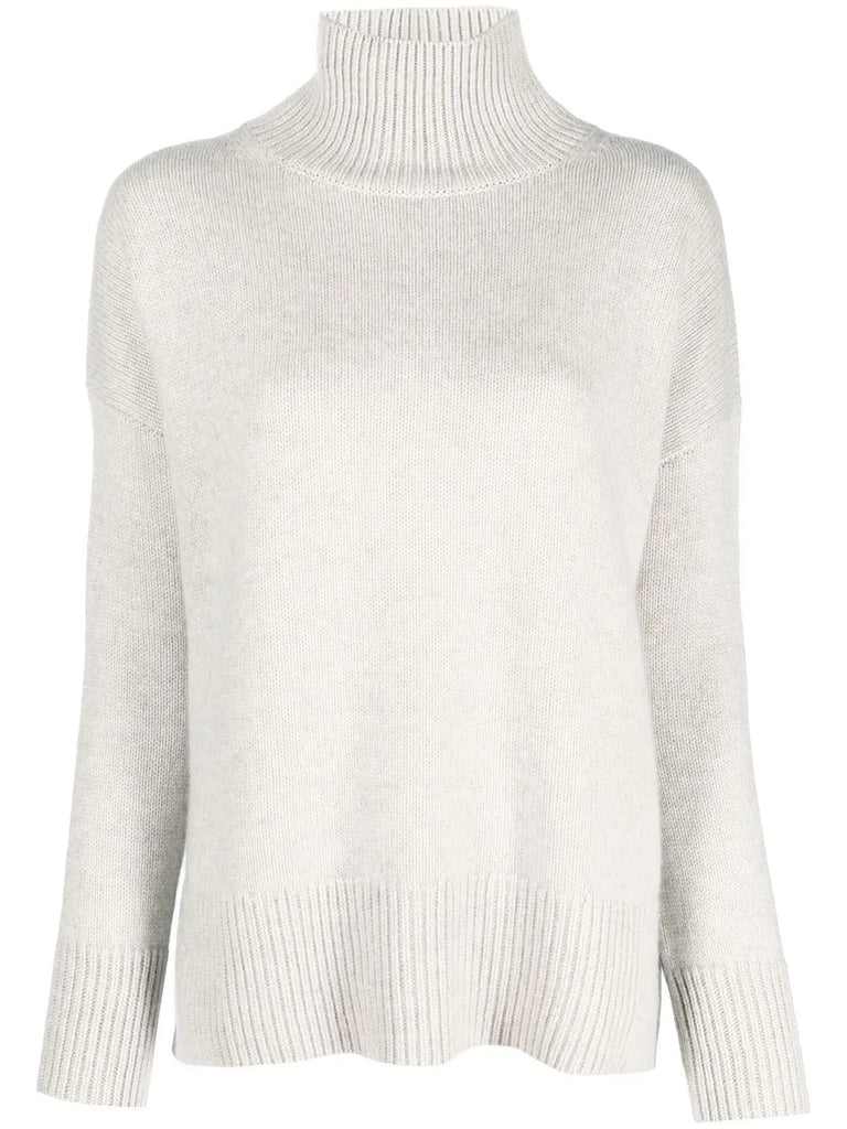 high-neck cashmere jumper
