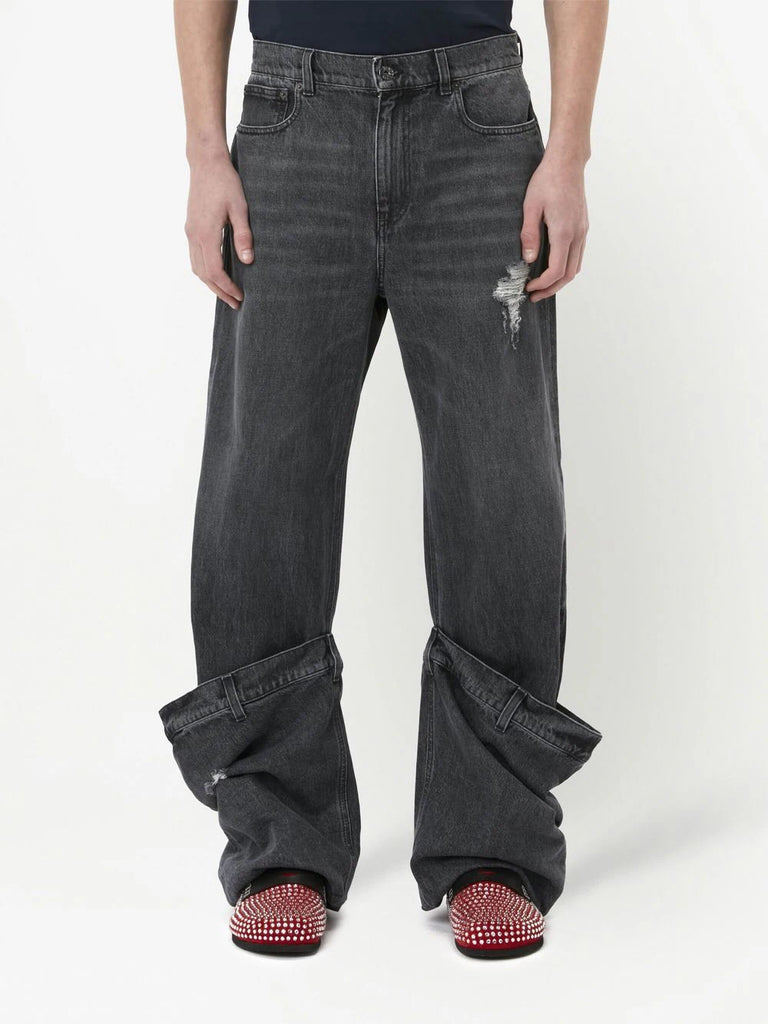 distressed Bucket jeans