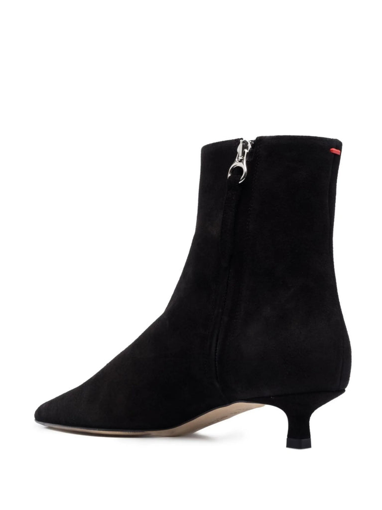 suede pointed-toe boots