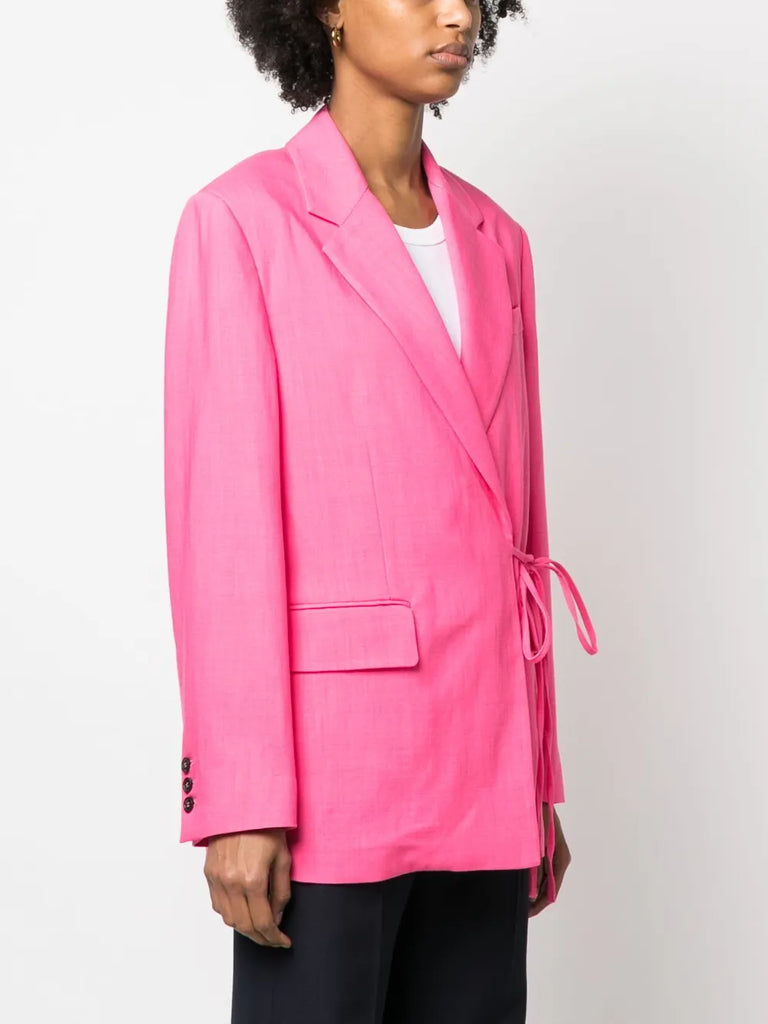 Coarse wrap blazer