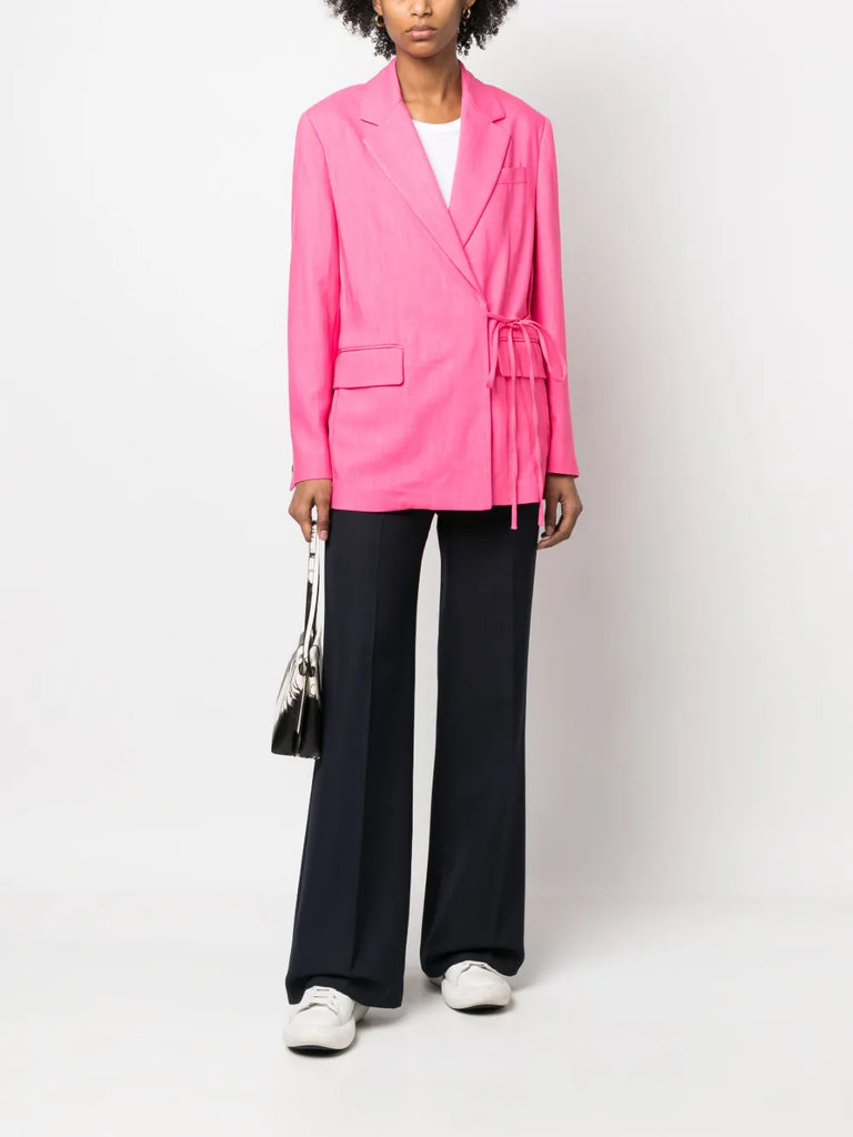 Coarse wrap blazer
