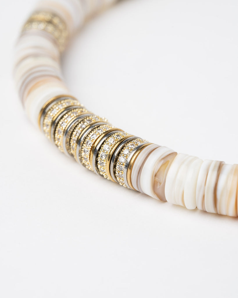 Sculpt Rondelle Cream Necklace