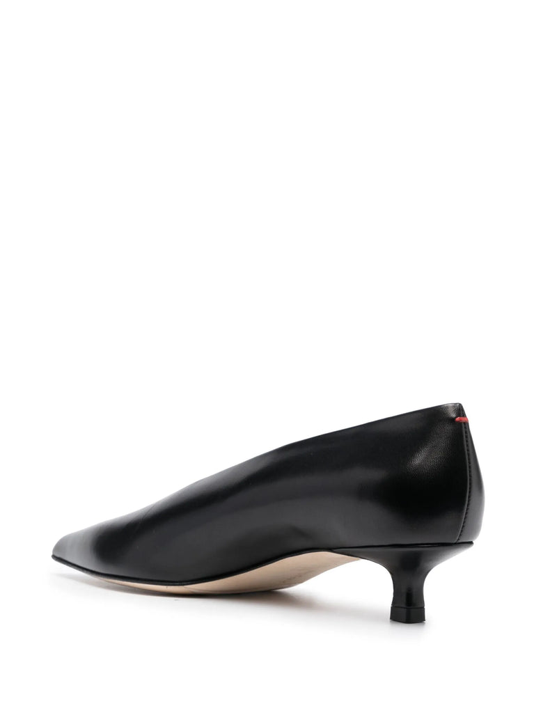 Clara pointed-toe kitten-heel pumps