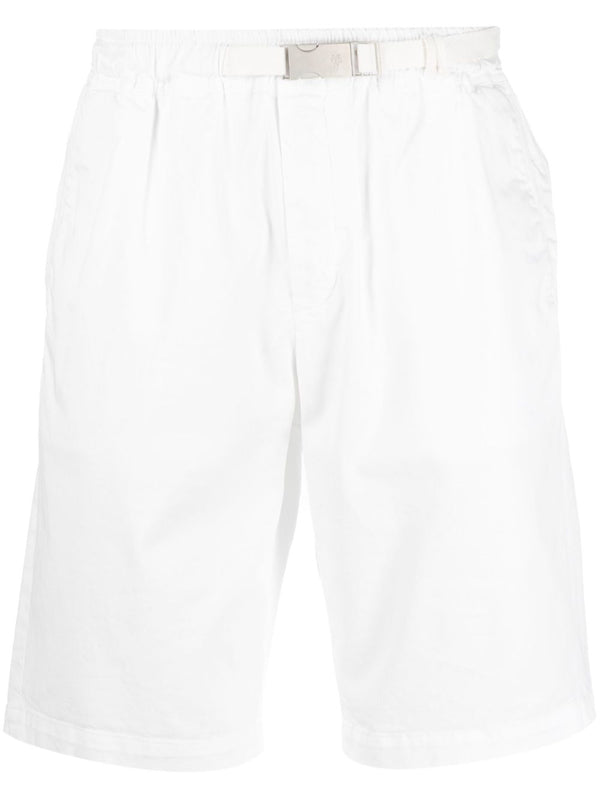 belted-waist cotton shorts