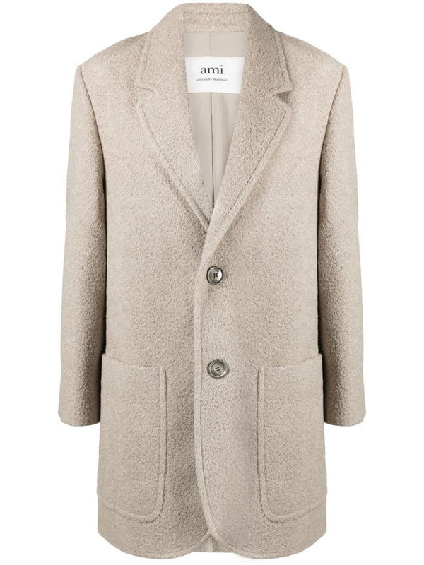 wool-blend bouclé blazer