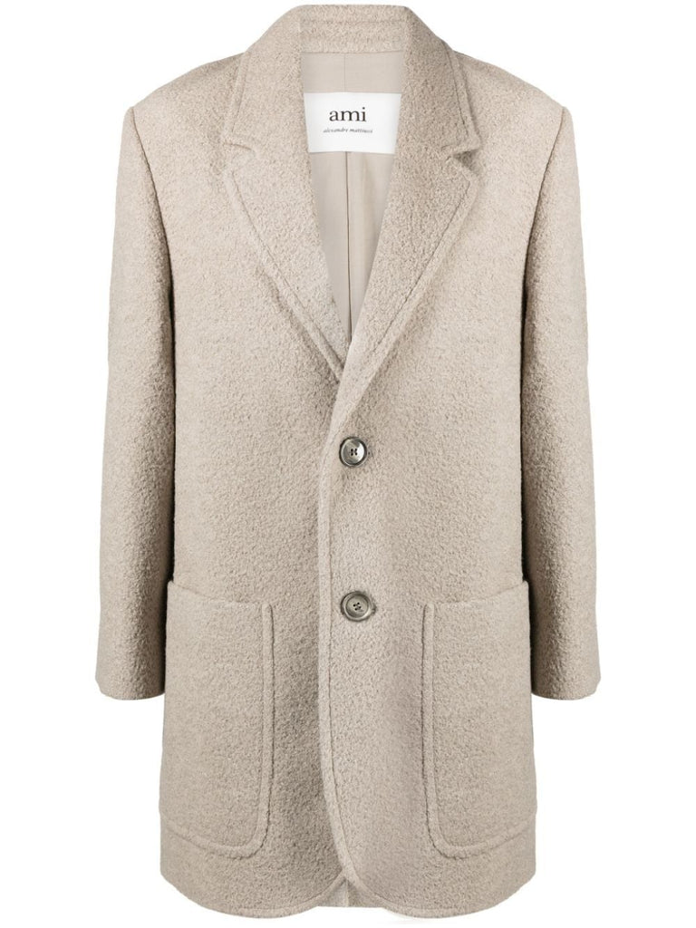 wool-blend bouclé blazer