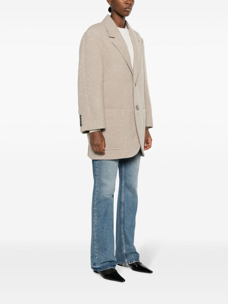 wool-blend bouclé blazer