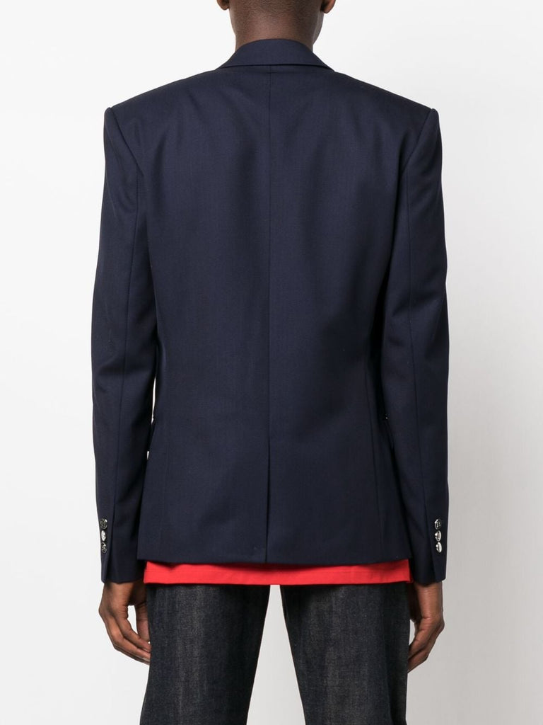 Zweireihiger Blazer mit geprägten Knöpfen 