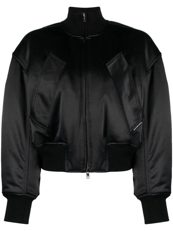 logo-tag padded bomber jacket