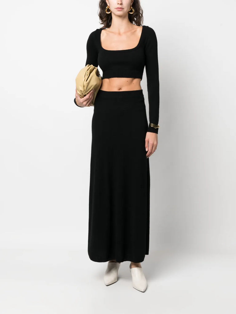 wool maxi skirt